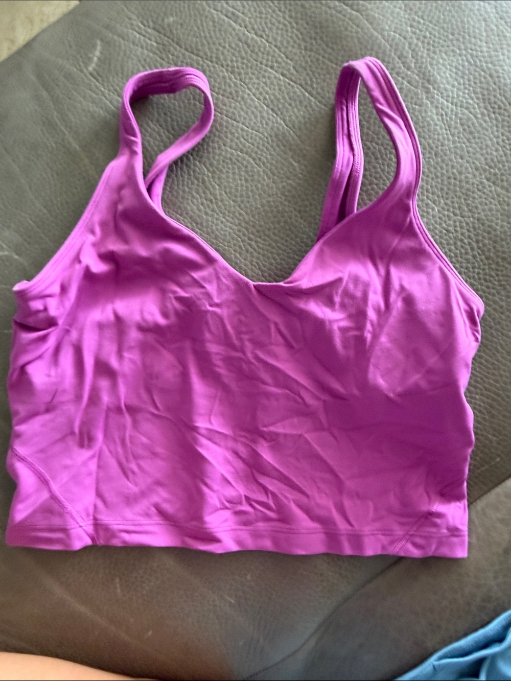 lululemon athletica Purple/Pink Strappy Athletic Crop Top